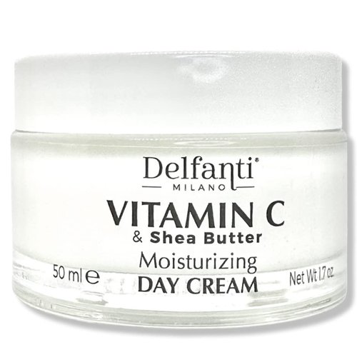 Delfanti-Milano • VITAMIN C & SHEA BUTTER • Moisturizing Day Cream • Face and Neck Moisturizer • Made in Italy