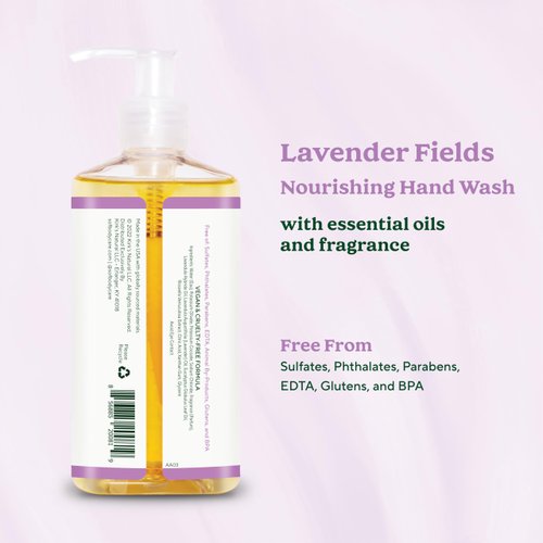 South Of France Lavender Fields Clean Hand Wash Clean Body Care | Moisturizing Liquid Hand Soap with Mediterranean Sea Algae | 8 oz Pump Bottle – 3 Pack