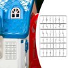 Doll House Letters Numbers, 1/12 Miniature Front Door Furniture Numbers Door Accessory(Silver)