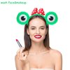 Frog Headbands with Bow&Crown Plush Frog Ears Headband,Cute Frog Eye Headbands Cosplay Costume Headwear Accessories for Passover Dress up Party Games Costume Fluffy Frog Makeup Headbands for Wash Face