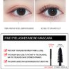 GHFCZOO Waterproof Ultra Fine Black Mascara for Short Lashes - Skinny Brush for Tiny Eyelashes, Lengthening & Thickening