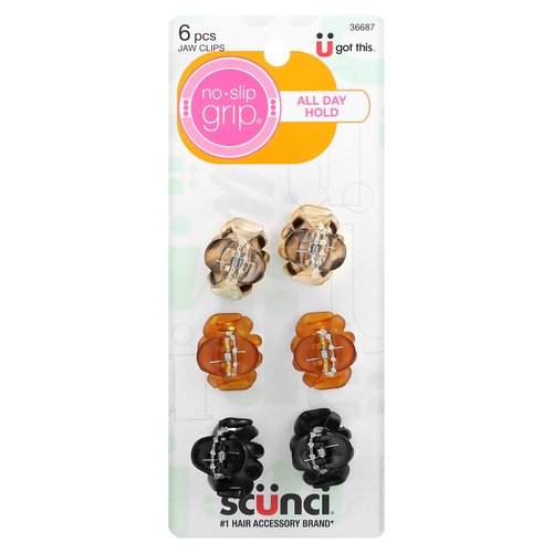 Scunci Mini Octopus Jaw Clips Assorted Colors, 6 Count