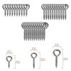 Abeillo 300 Pieces Small Screw Eye Pins 3 Sizes Screw Threaded Eye Pin Hooks Mini Stainless Steel Eyelet Screws Hooks for Jewelry Making DIY Art Craft (0.16 x 0.3 0.16 x 0.4 0.2 x 0.47) Inch