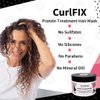 My Curly Way CurlFIX Protein Treatment Hair Mask, 100% Vegan, 11.8 fl oz. Enriched with Plant-Based Proteins and Essential Amino Acids, Deep Conditioner for Damaged or Dull Hair