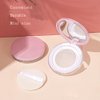 Empty Plastic Loose Powder Compact Container with Velvet Powder puff Mirror and Elasticated Net Sifter,Empty Reusable Powder box, 5g Portable DIY Makeup Powder case