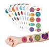Happy Diwali Temporary Tattoos 81 PCS Indian Festival of Lights Party Themed Stickers for Kids Birthday Party Supplies, Decorations, Favors, and Prizes (Mandala)