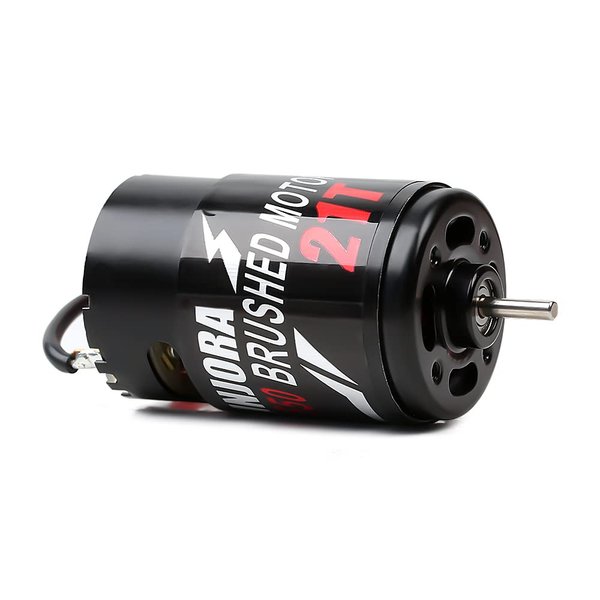 INJORA RC Motor 550 Brushed Waterproof Motor for 1:10 RC Crawler Axial SCX10 AXI03007 JL 90046 TRX4 TRX6 RC Car Boat (21T)