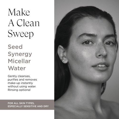 Seed Synergy Micellar-Water Cleanser, Makeup Remover, Antioxidant-Rich, Vegan, 5 Oz