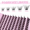 SLSXNL Natural Wispy Lash Clusters 9-14mm Eyelash Clusters C Curl Cluster Eyelash Extensions False Eyelashes Individual Lashes 9mm 10mm 11mm 12mm 14mm 120 Clusters