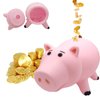 Hamm Piggy Bank Cute Pink Pig Money Box Plastic Saving Coin Box with Color Package Money Bank Great Gift Toy for Kid Children Girls Boys