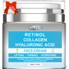 Face Moisturizer Retinol Cream with Collagen and Hyaluronic Acid | Day & Night Anti-Aging and Anti-Wrinkle Skin Barrier Hydration Cream for All Skin Types