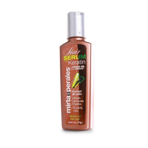 Mirta De Perales Hair Serum with Keratin and Argan Oil, 4 Ounce