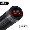 EVIL ENERGY 4AN Fuel Line, AN4 Braided Fuel Hose Nylon CPE 10FT Black
