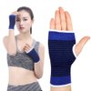 JUSDIQIR Palm Brace Wrist Support Sleeves (1 Pair), Everyday Use Wrist Brace, Compression Carpal Tunnel for Wrist Pain Relief, Fitness Gloves, Sports Glove, Wrist Brace for Men and Women (M, Blue)