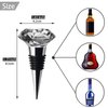 JETKONG 3 Pcs Wine Stoppers Crystal Wine and Beverage Bottle Stopper Diamond Decorative Wine Bottle Stopper (Crystal)