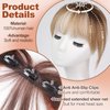 HAIRCUBE Bangs Hair Clip in Bangs 100% Real Human Hair Bangs Clip in Hair Extensions Fake Bangs Air Bangs Hairpieces for woman with Temples 3 Secure Clips in Full Fringe (Ombre Ash Blonde)