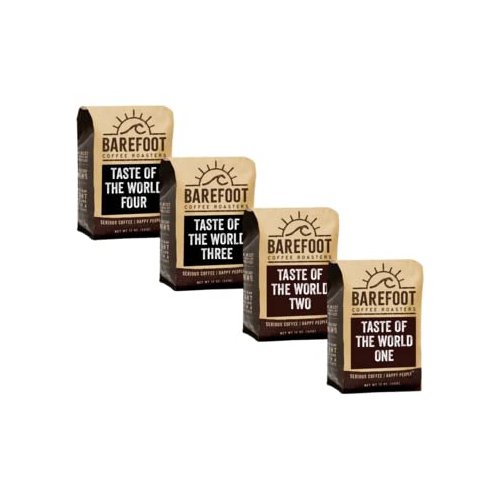 Barefoot Coffee "Taste Of The World" Medium Roasted Whole Bean Coffee - 48 Ounce Bag