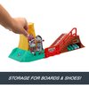 Hot Wheels Skate Fingerboard Playset with 1 Exclusive Finger Skateboard & Pair of Removable Skate Shoes, Dessert-Themed with Built-in Storage