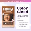 Hally Hair Color Cloud Hair Dye (Cola Coaster) - Demi-Permanent Foam Hair Color for Women & Men - Mess-Free & Long-Lasting Hair Dye Kit, Hair Coloring Products Wash Out in 4-6 Weeks, Vegan