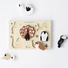 Wee Gallery Wooden Animals Tray Puzzle, Birds - Montessori Toys, Activity for Early Learning, Motor Skills Development, Child Safe Material, Natural Wood, Educational Toy for Kids, Toddler, Preschool