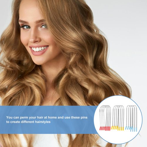 48 pcs hair roller holder hair perm rods clips hair roller clips hot roller pins spiral curling iron perm rods clips for natural hair 304 stainless steel Metal Miss electric scroll