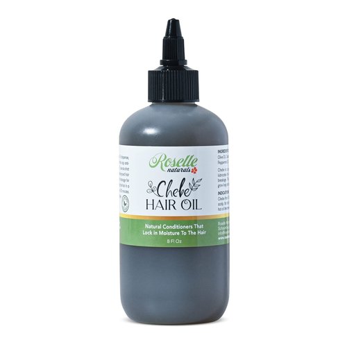 Roselle Naturals Chebe Oil for Hair Growth Made in USA 8 Fl Oz - Chebe Powder Hair Oils for Hair Growth, Chebe Hair Oil, Chebe Hair Growth Oil, Chebe Hair Grease for Stronger, Longer, Thicker Hair