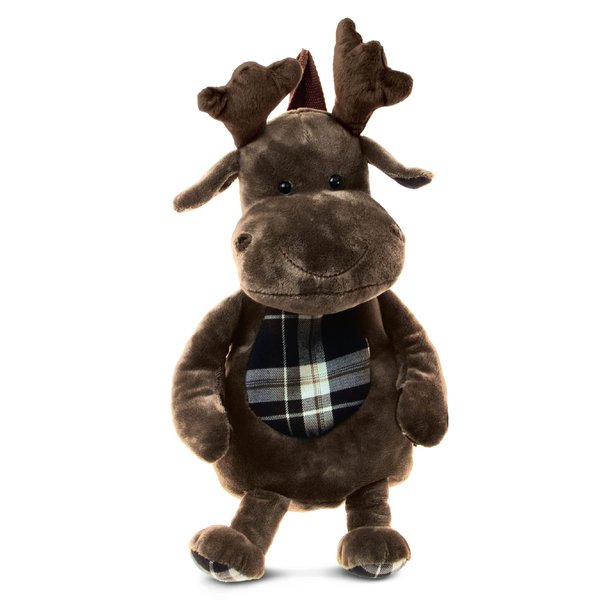 Puzzled DolliBu Moose Stuffed Animal Backpack - Super Soft Plush Stuffed Animal Bag for Children Accessories, Kids First Travel Plush Bag Toy for Boys & Girls- 14"