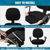 smiry Office Computer Chair Covers, Stretch Jacquard Universal Desk Rotating Chair Slipcovers Protector, Seat Cover + Backrest Cover, Black
