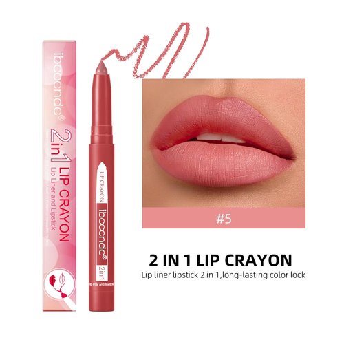 MYUANGO 12 Colors Matte Lip Liner Pencil, Waterproof Lasting Lip Crayon, Natural Vegan Lip Liner Set with Sharpener for Women (05)