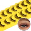 Wispy False Eyelashes Natural Mink Lashes Lightweight Manga Lashes Pack 3d Volume Eye Lashes Natural Look 8 Pairs Short Anime Fake Eyelashes by TNFVLONEINS