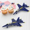 ArtCreativity Diecast F-18 Blue Angel Jets with Pullback Mechanism, Set of 2, Diecast Metal Jet Plane Fighter Toys for Boys, Air Force Military Cake Decorations, Aviation Party Favors