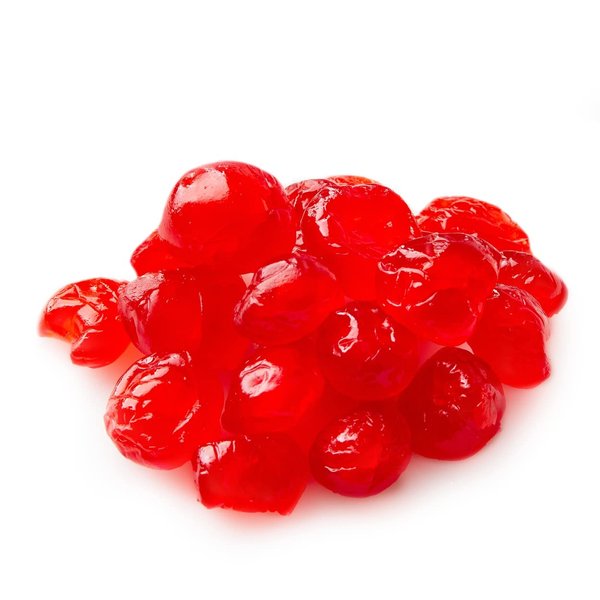 Oh! Nuts - Glazed Red Dried Cherries Candies- 1LB Bulk Bag | Dehydrated Sweetened Chewy & Gummy Confectionery Fruit Bites for Snacking, Baking & Decorating