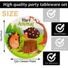 HSPAIDYP 50Pcs Hedgehog Party Supplies,Woodland Baby Shower Paper Plates 7" Hedgehog Party Dessert Plate Forest Animal Plates Boy Girl Gender Reveal Decor Hedgehog Theme Birthday Party Decor