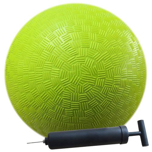 AppleRound 8.5 Inch Playground Ball with Air Pump, Pack of 1 Ball with 1 Pump, Official Size for Dodge Ball, Handball, Camps and Schools (Green)