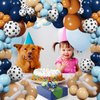 Blue Balloons Garland Kit Blush Nude Baby Blue Dusty Orange Dog Paw Print Balloons Arch Bone Balloon for Dog Themed Birthday Party Decorations Boys Girls Baby Shower Birthday Party Supplies
