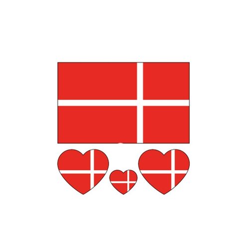 ZPDNURZL 10 Sheets Denmark Flag Tattoos Stickers 40 Pcs Waterproof Sweat Sports National Flag Removable Fake Tattoos