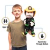 14" Fireman, Peach Male, Hand Puppet