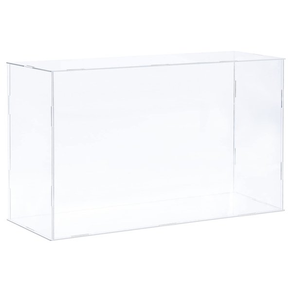 MECCANIXITY Acrylic Display Case Plastic Box Clear Assemble Dustproof Showcase 16x6.3x10 Inch for Collectibles Items