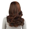 Onedor Full Head Beautiful Long Curly Wave Stunning Wig Charming Curly Costume Wigs with Fringe (Brown Highlights-8HT1439)