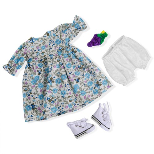 BlissfulPixie Handmade Waldorf Doll Clothes 12 inch Clothing Set with Pretty Box Girl Christmas Birthday Present-Kaja's Clothes Accessories