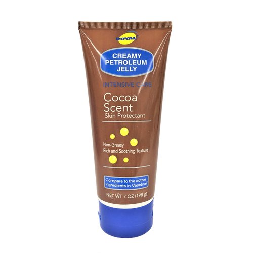 Royal Vitamin E Creamy Cocoa scent Petroleum Jelly Skin 7 Oz.