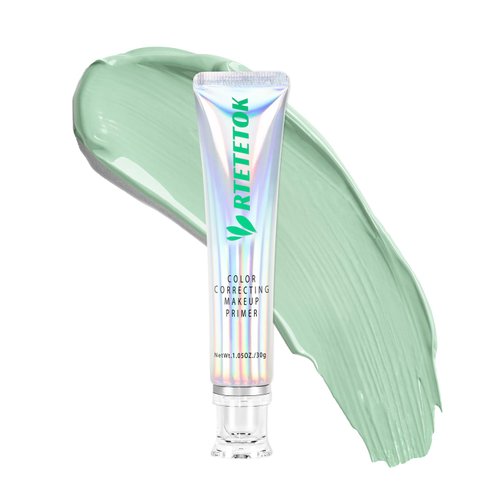 RTETETOK Green Primer Color Correcting for Face Before Makeup, Smoothing Primer Color Corrector for Redness, Brightening Base Makeup for Combination Skin