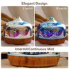 Porseme 500ml Essential Oil Diffuser 3D Glass Aromatherapy Ultrasonic Humidifier-Auto Shut-Off, Timer Setting, BPA Free for Home Hotel Yoga SPA Gift