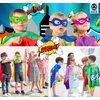 D.Q.Z Superhero-Cape for Kids with Mask, New Sibling Gifts for Big Brother Role Play Birthday Family Halloween Party (Green)