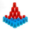 SEISSO 24PCS Quick Stack Cups, Stacking Cups Training Game for School Family Party, Kids Gifts Starter Set of Stacking Cup, Blue & Red