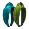 YanJie Velvet Knotted Headband for Women St.Patrick Day Green Headbands Wide Hair Band Girls Hair Accessories Saint Patricks Headbands for Women Headwear Girl Gift Irish Green Accessories