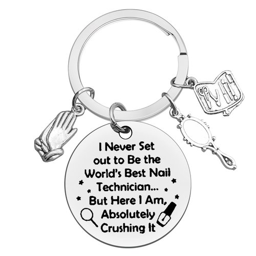 Xiahuyu Nail Tech Gifts Keychain Nail Technician Gifts Manicurist Graduation Gifts Beautician Gifts Nail Stylist Gifts Christmas Birthday Gifts Nail Tech Gifts for Women