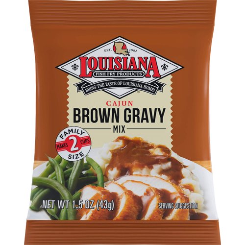 Louisiana Fish Fry Products Brown Gravy Mix, 1.5 oz (Pack of 12)
