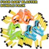 6 Pack Mini Foam Dart-Firing Blasters Micro Toy Guns with 36 Darts - Multi Pack Nerf Compatible Bulk Party Favors Supplies for Kids