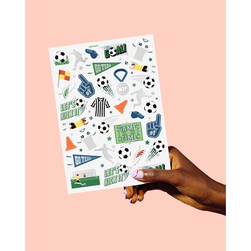 xo, Fetti Soccer Temporary Tattoo - 66 Foil Styles | Soccer Birthday Party Decorations, Kids Party Favors, Boys + Girl Sports Theme Bday, Team Goodie Bag, MVP Gift, World Cup Supplies